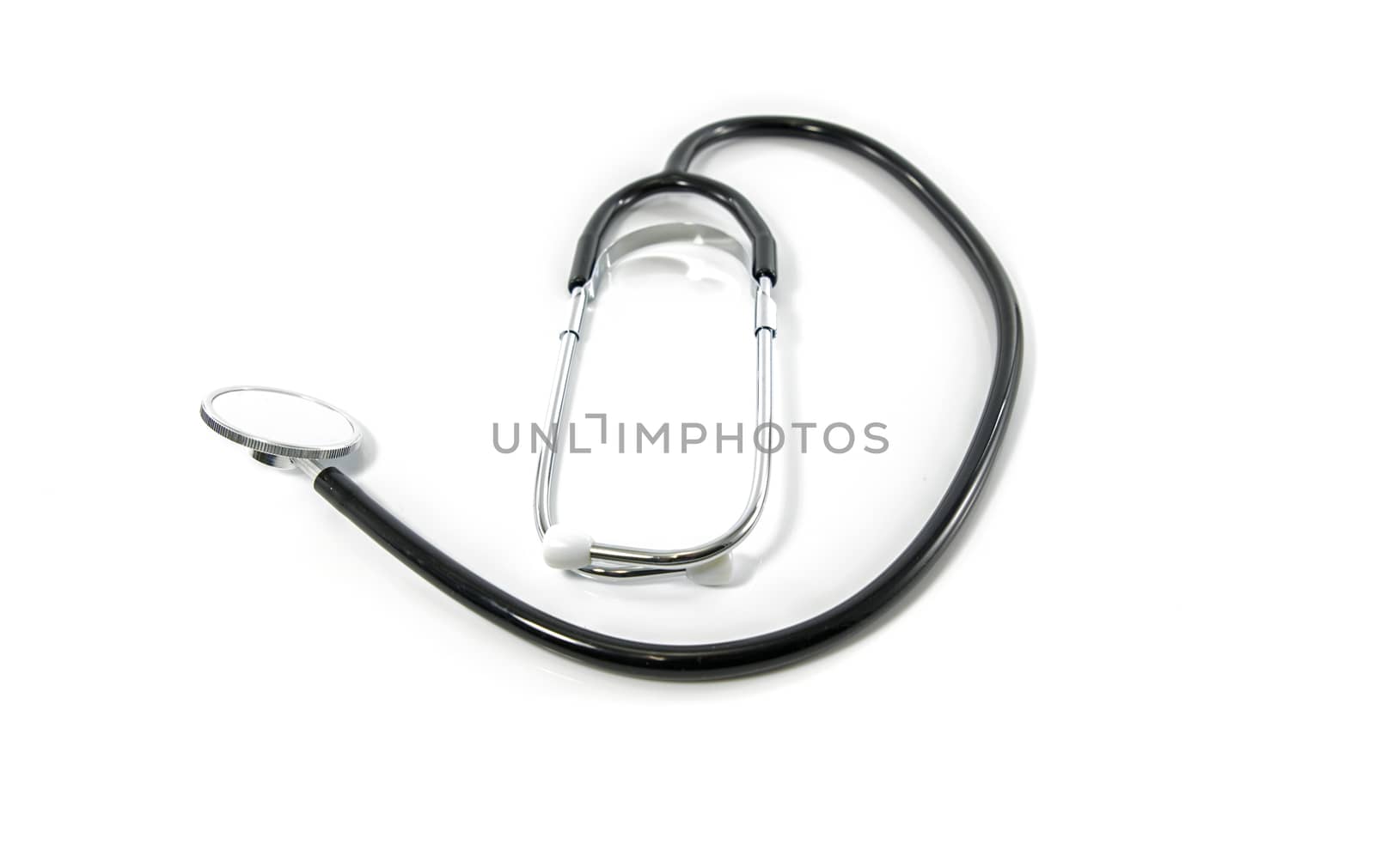 Studio shot of a Medical stethoscope isolated on white