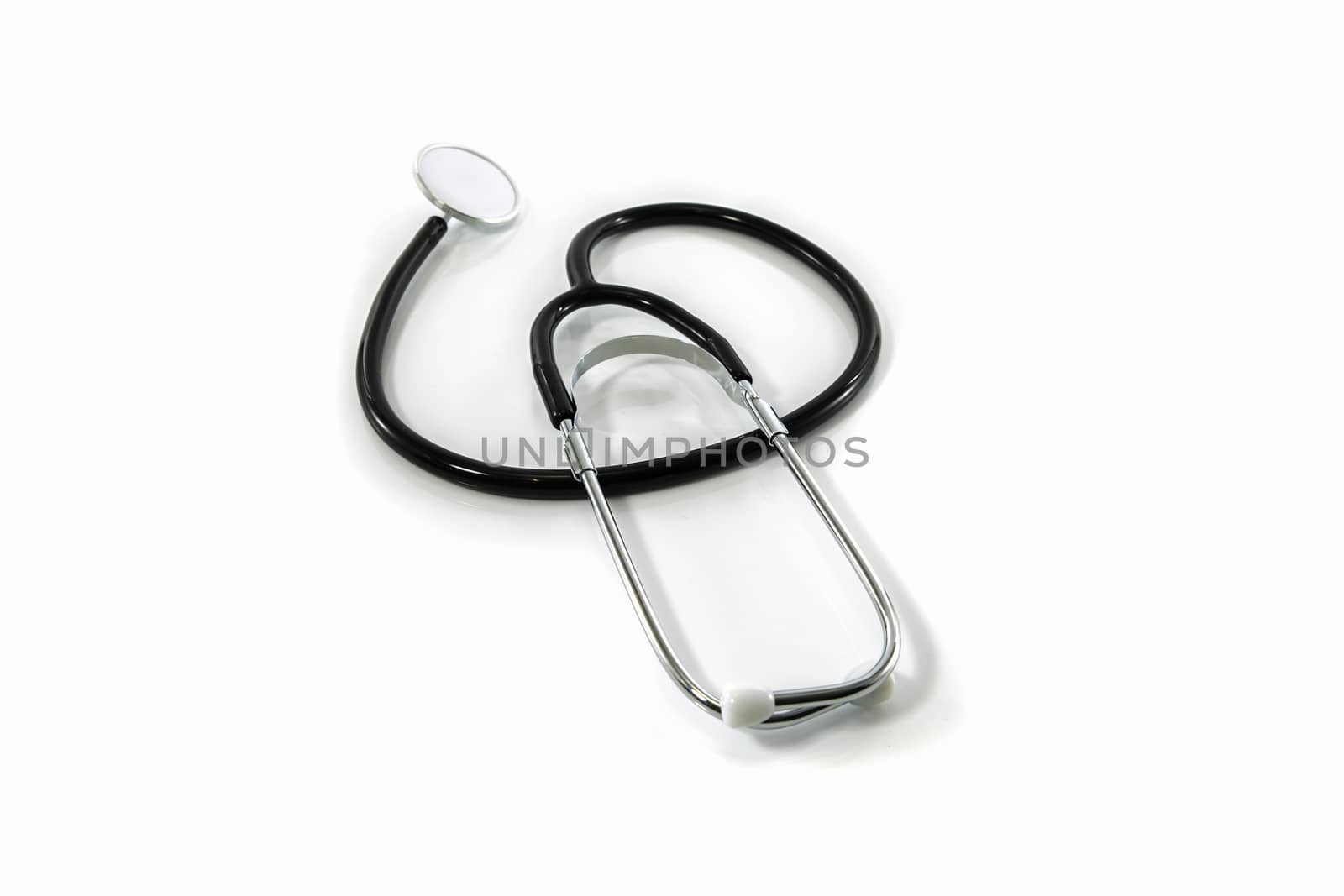 Studio shot of a Medical stethoscope isolated on white