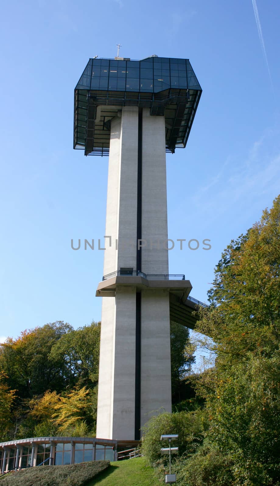 The observation tower on the Gileppe dam in Belgium