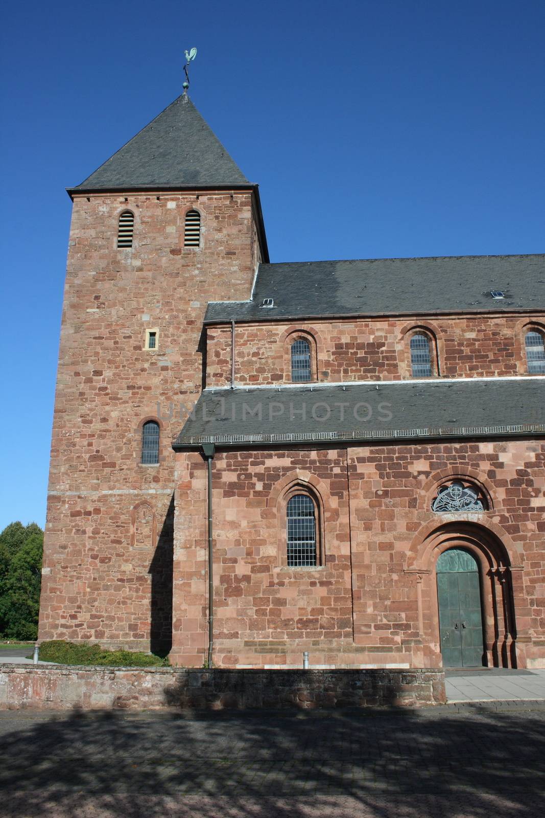 Detail view of a medieval castle