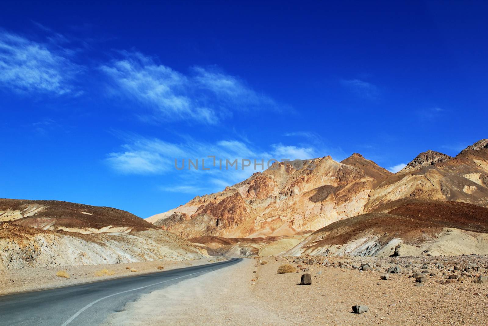 Famous view over Death Valley National Park. USA