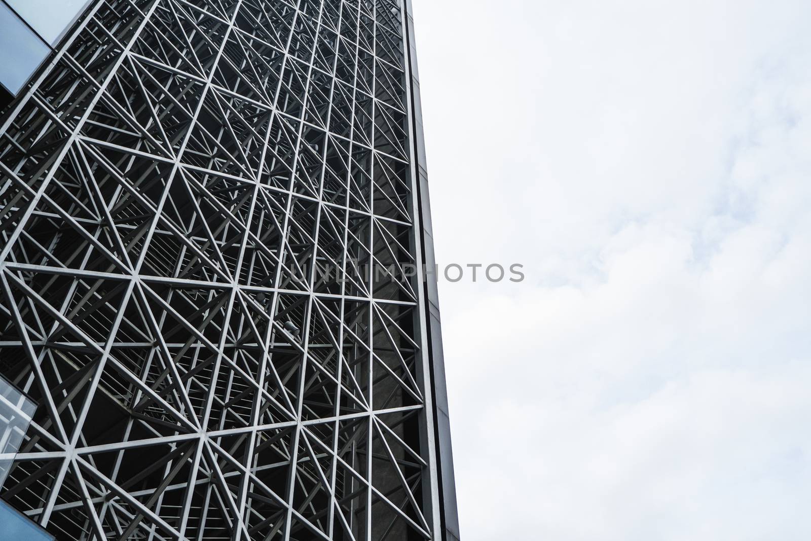 Constuction site of modern automated storehouse with a cloudy day. by vovsht