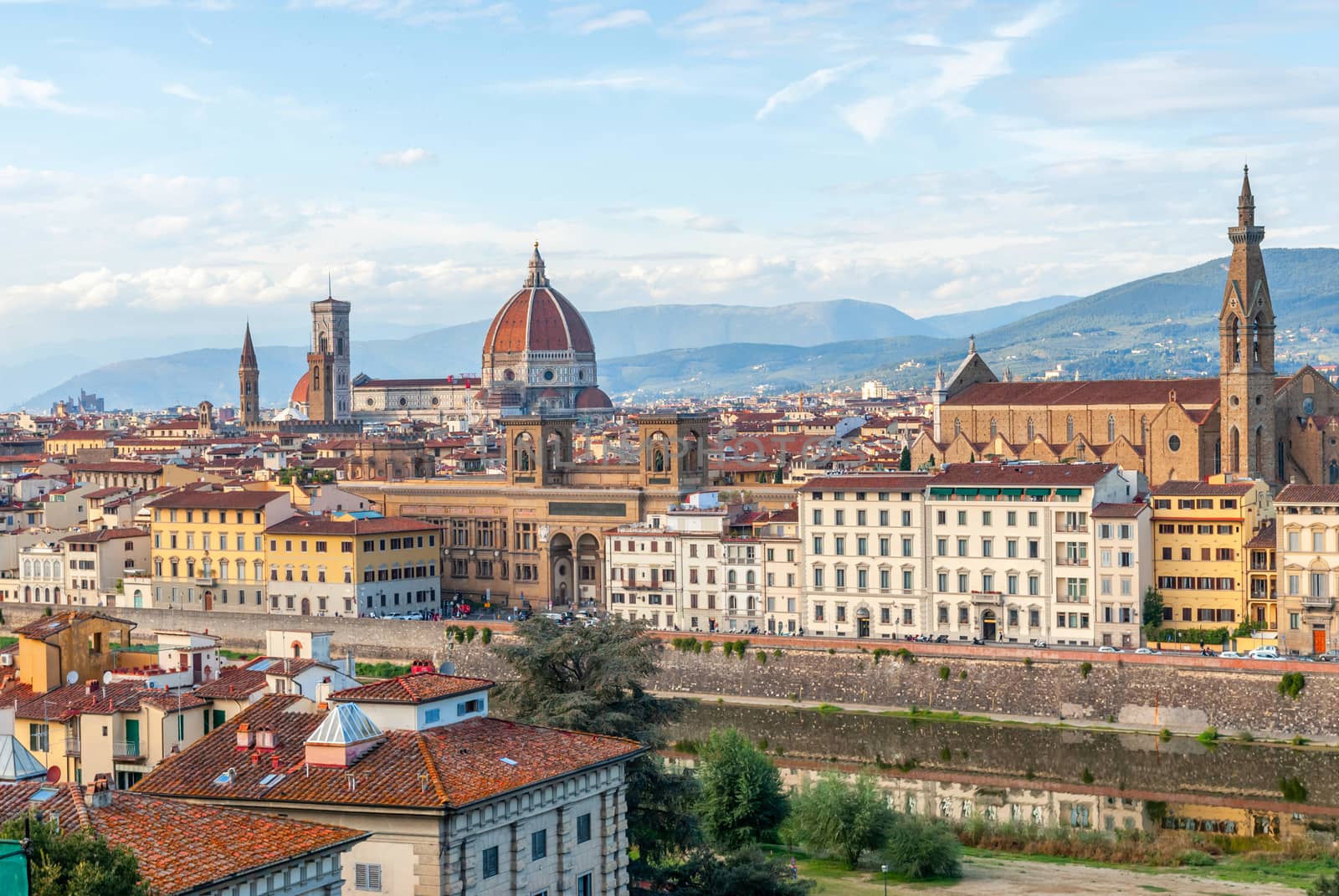 Beautiful view on hart of amazing Florence city and the Cathedral at sunrise, Florence. by Zhukow