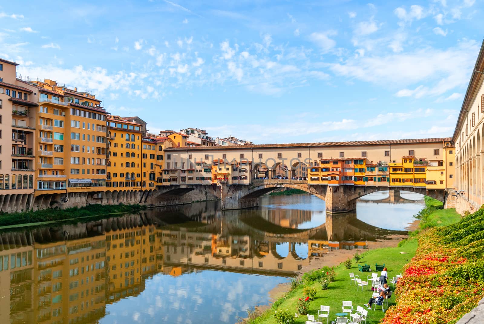 Beautiful view of bridge Ponte Vecchio, Florence, Italy by Zhukow