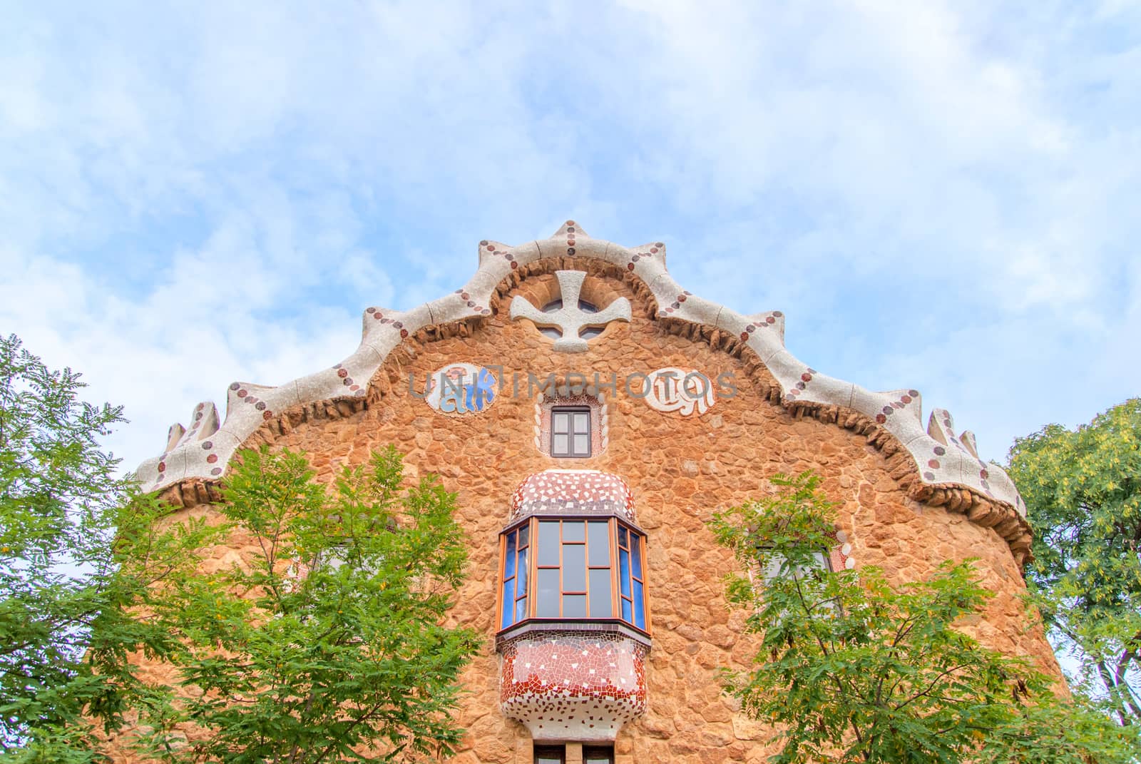 Park Guell is the most important park in Barcelona. Spain by Zhukow