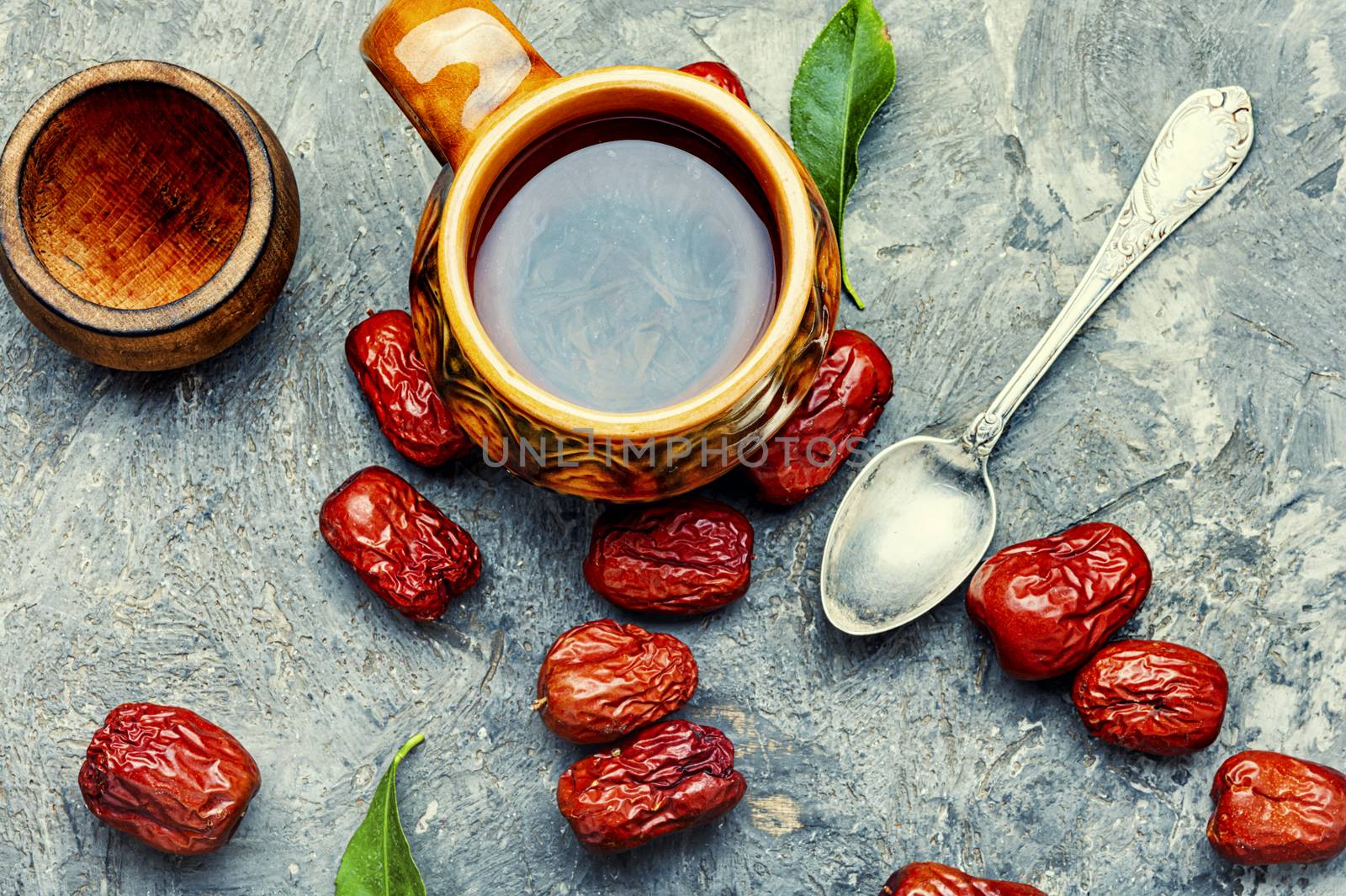 Tea from unabi or jujube.Herbal medicine.Chinese traditional medicine.