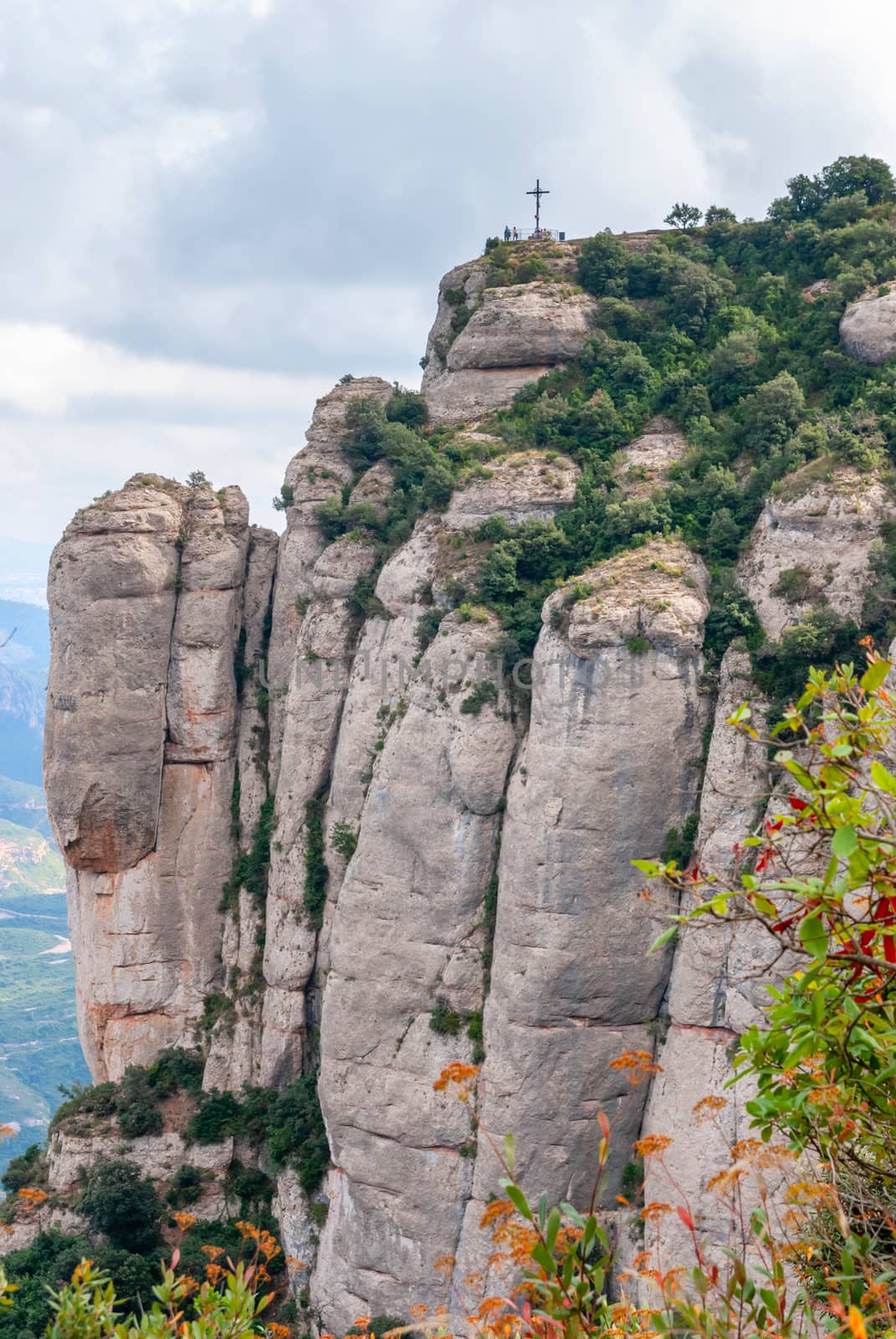 Montserrat is a mountain near Barcelona, SPAIN by Zhukow