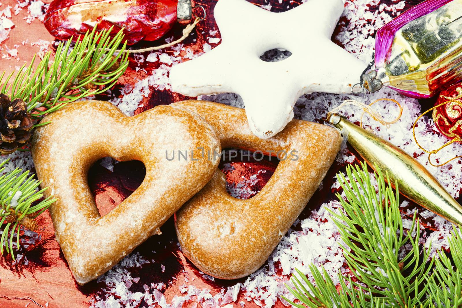Christmas gingerbread and decoration by LMykola