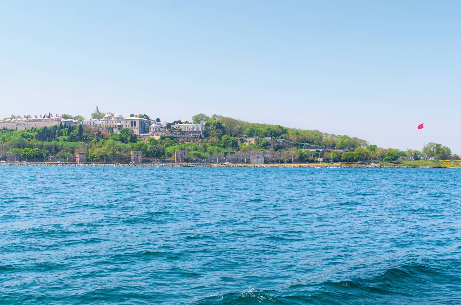 Sea view Topkapi palace before marmara sea Istanbul, Turkey