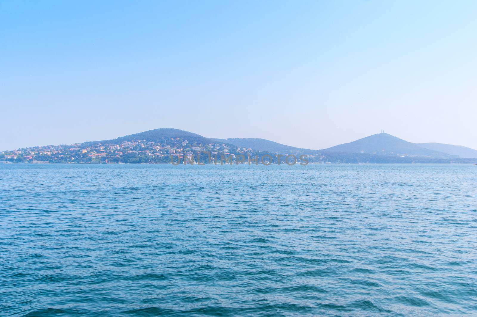 View of the Prince's Islands and the Sea of Marmara,Turkey. by Zhukow