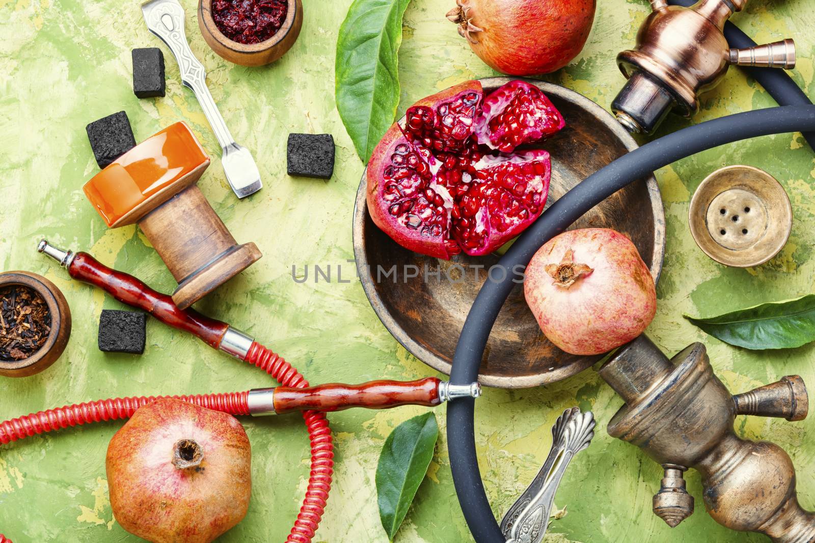 Shisha hookah with pomegranate by LMykola