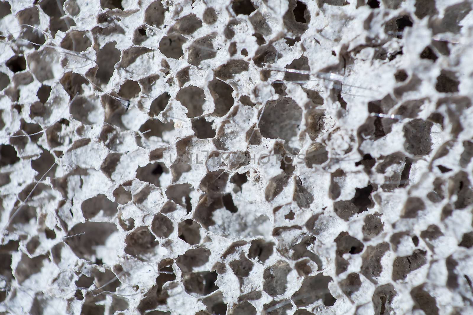 Foam concrete blocks wall closeup. Lightweight construction brick closeup. Lightweight foamed gypsum block closeup. by Denys_N