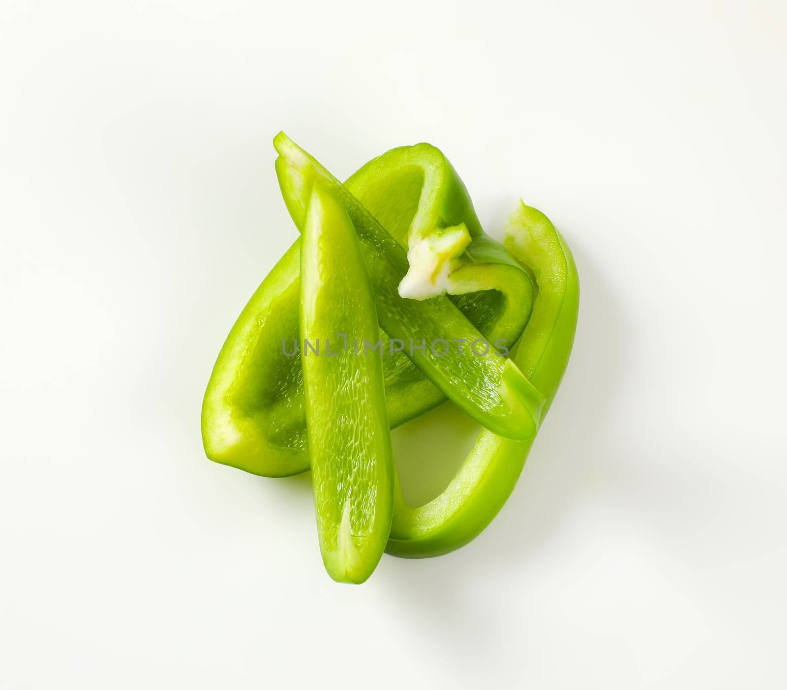 Green bell pepper by Digifoodstock