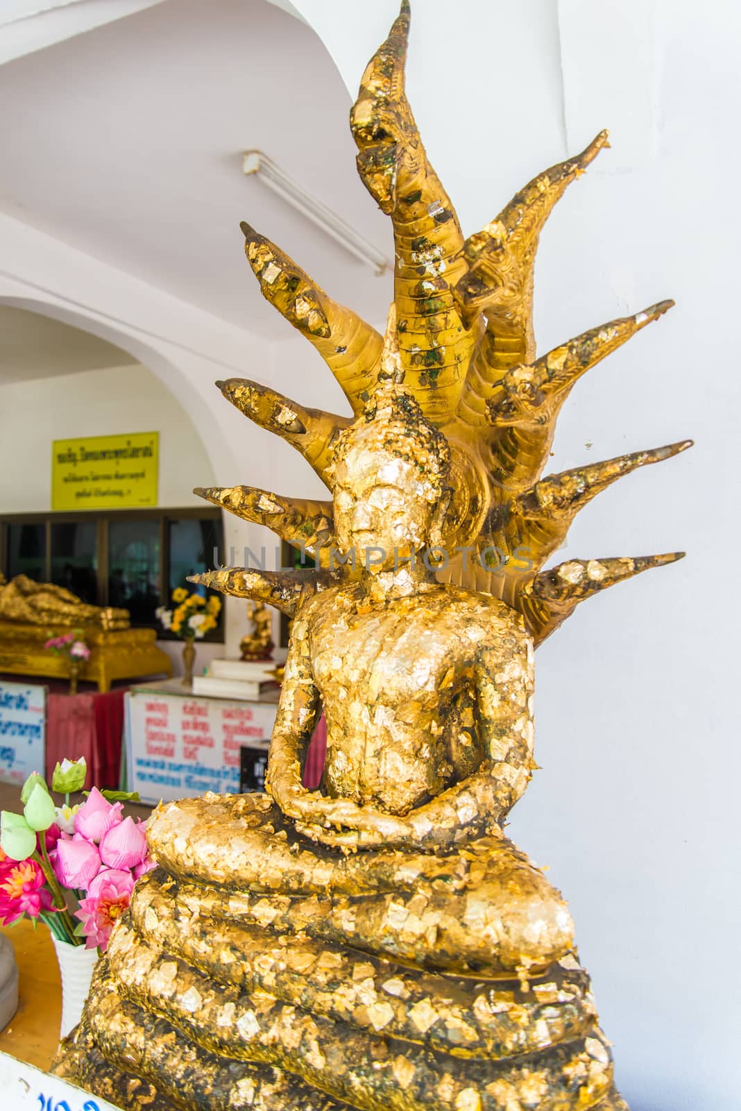 Buddha statue in the temple of Thailand.