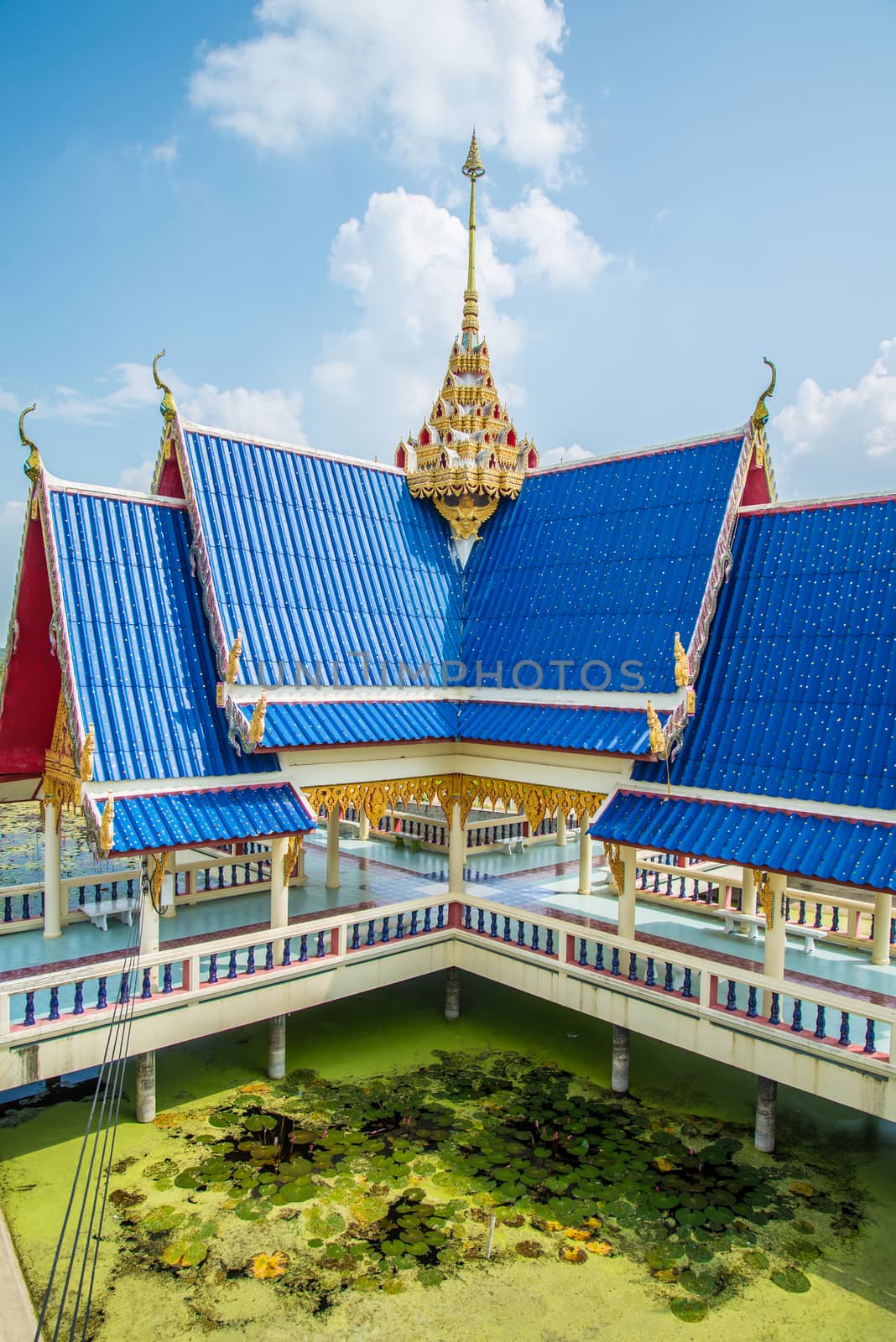 Thailand pavilion is surrounded by water