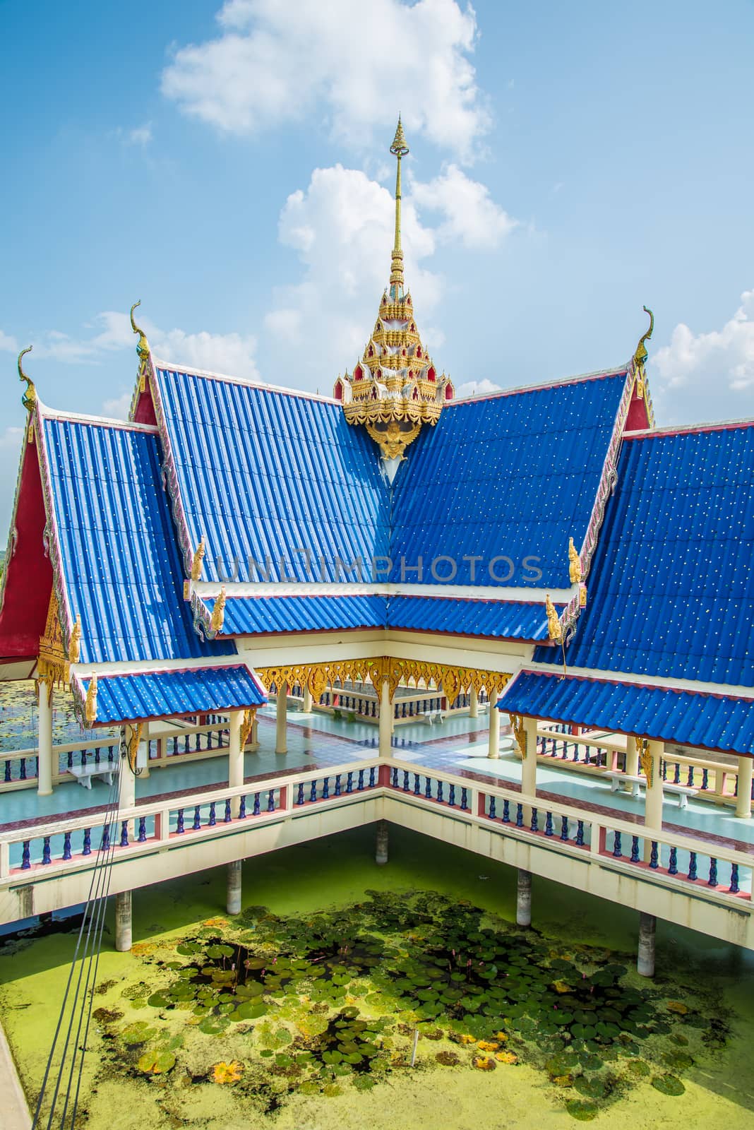 Thailand pavilion is surrounded by water