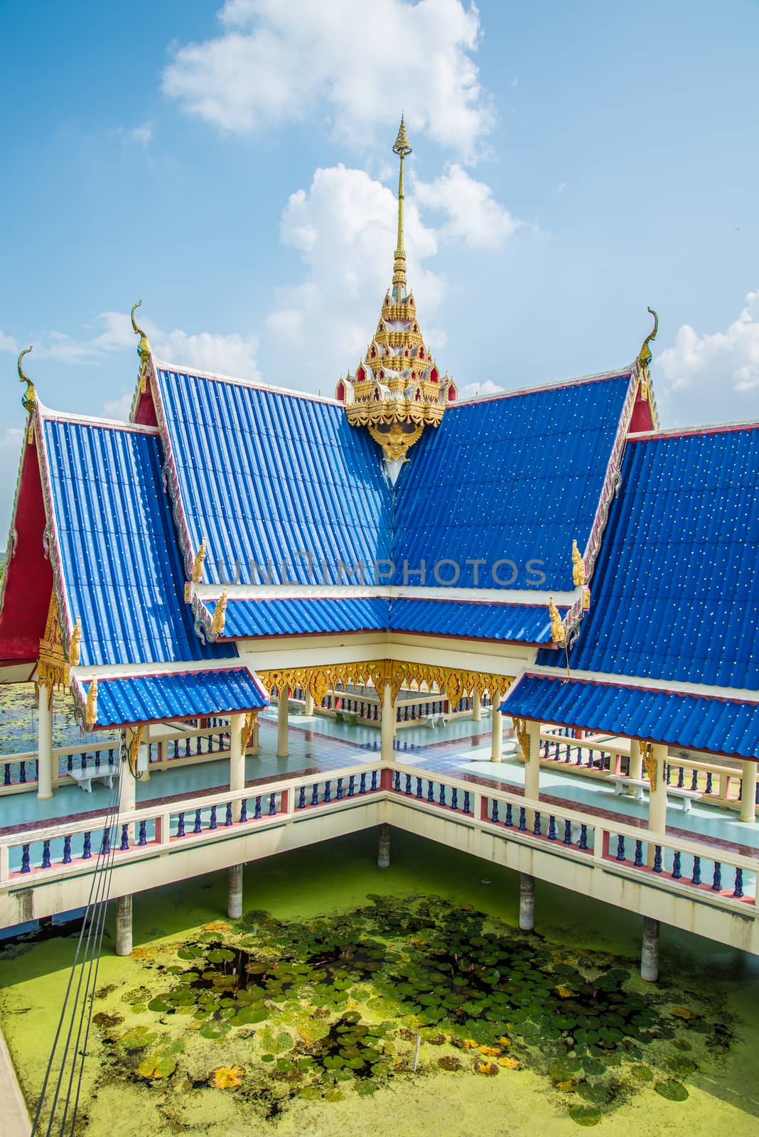 Thailand pavilion is surrounded by water