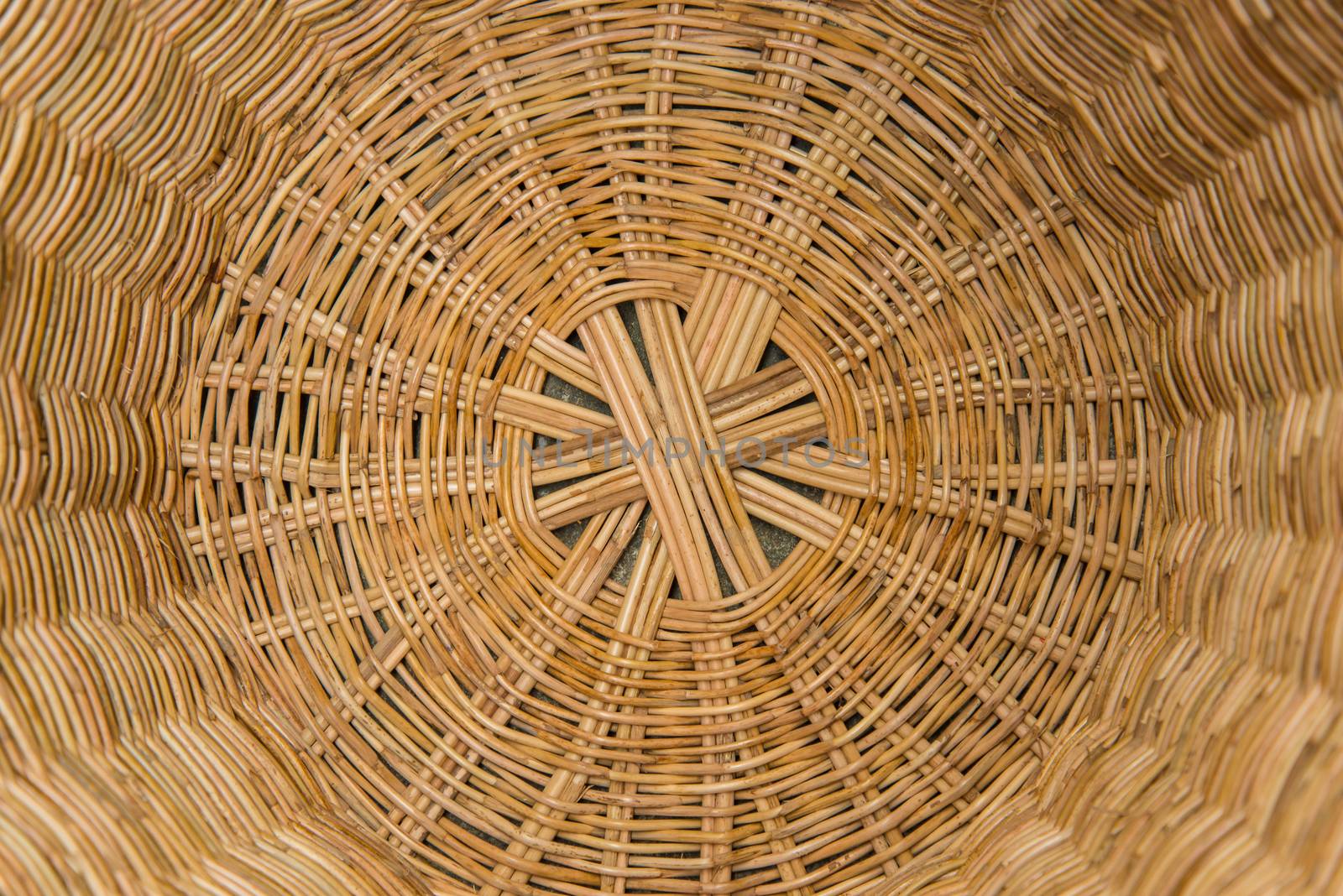 Striped wicker baskets for background.