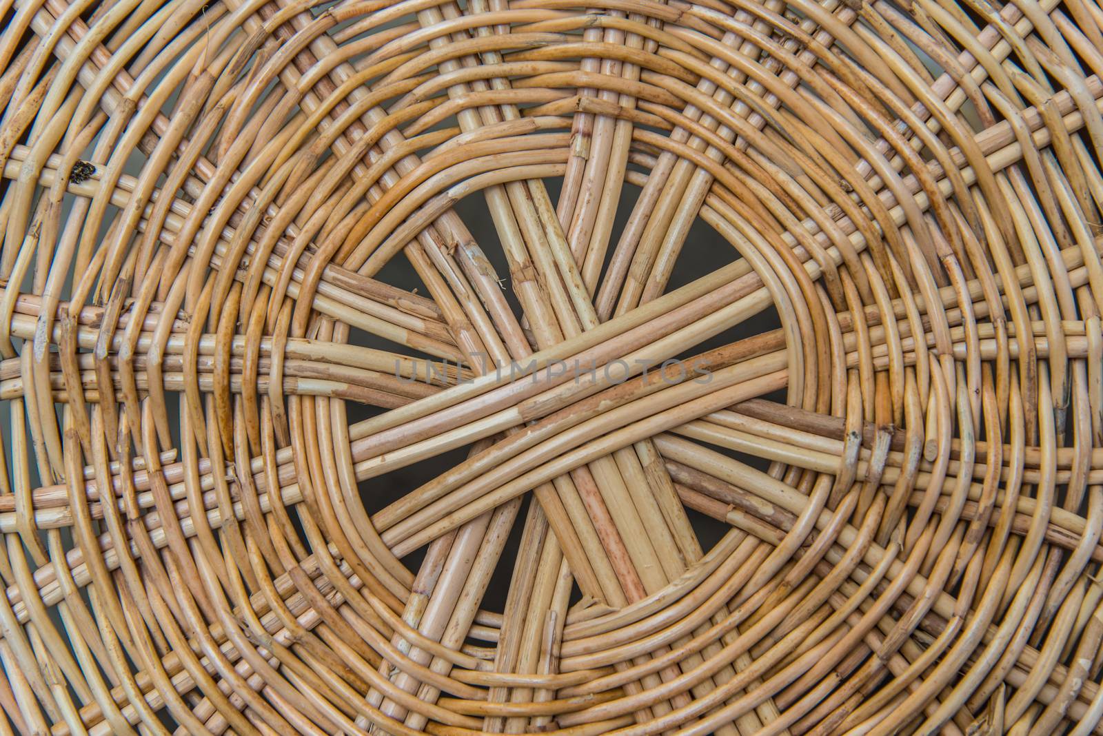 Striped wicker baskets for background.