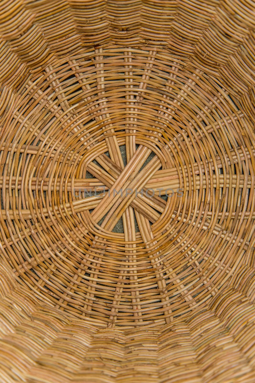 Striped wicker baskets for background.