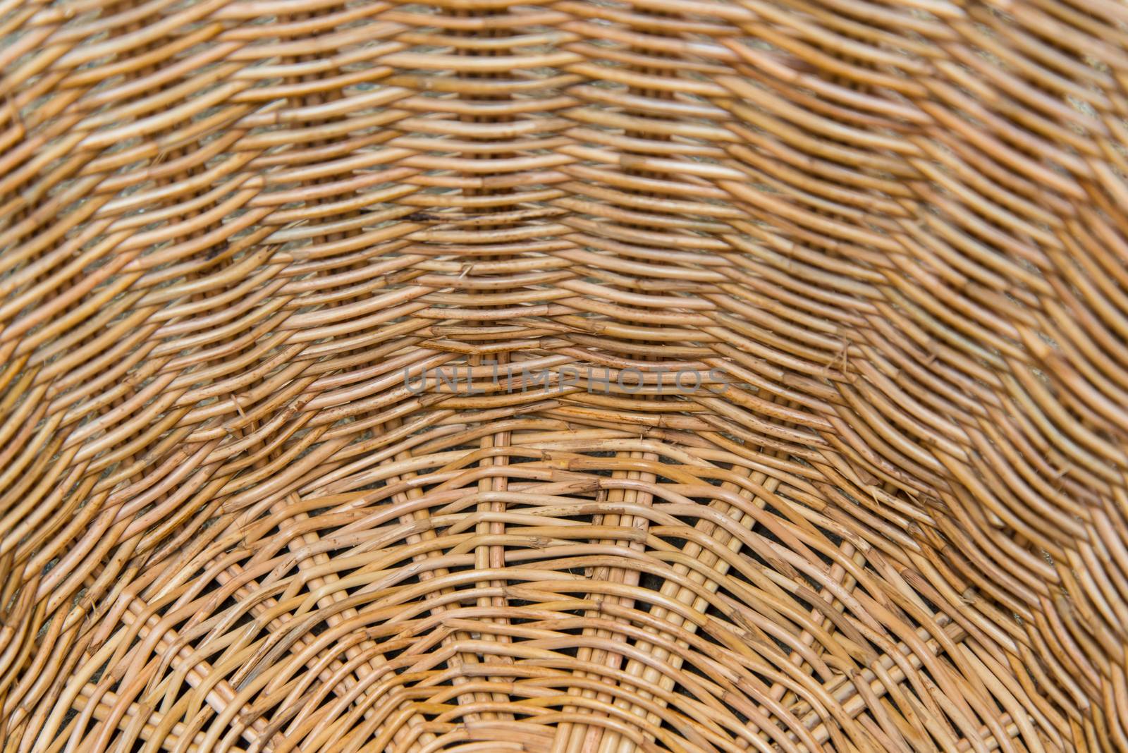 Striped wicker baskets for background.