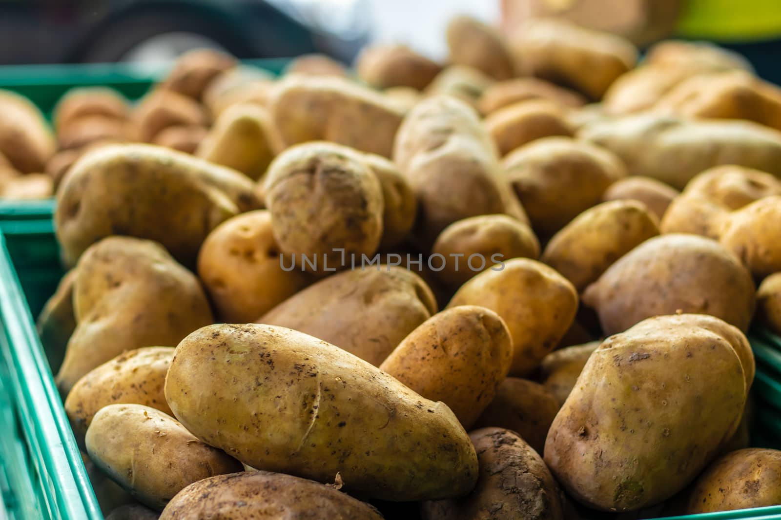 closeup shoot to good looking many different shaped potatoes. photo has taken at izmir/turkey.