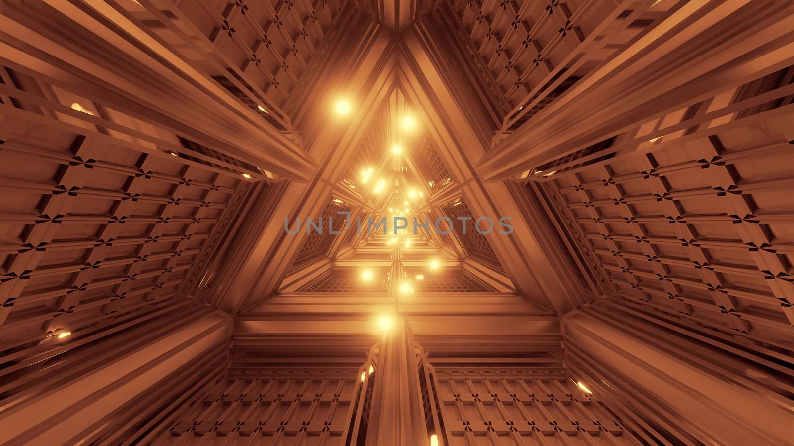 glowing spheres particles fly through triangle space tunnel corridor 3d illustration backgrounds wallpaper graphics artworks by tunnelmotions