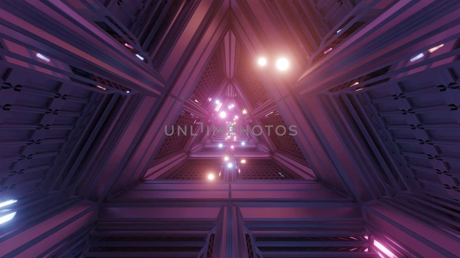 glowing spheres particles fly through triangle space tunnel corridor 3d illustration backgrounds wallpaper graphics artworks by tunnelmotions