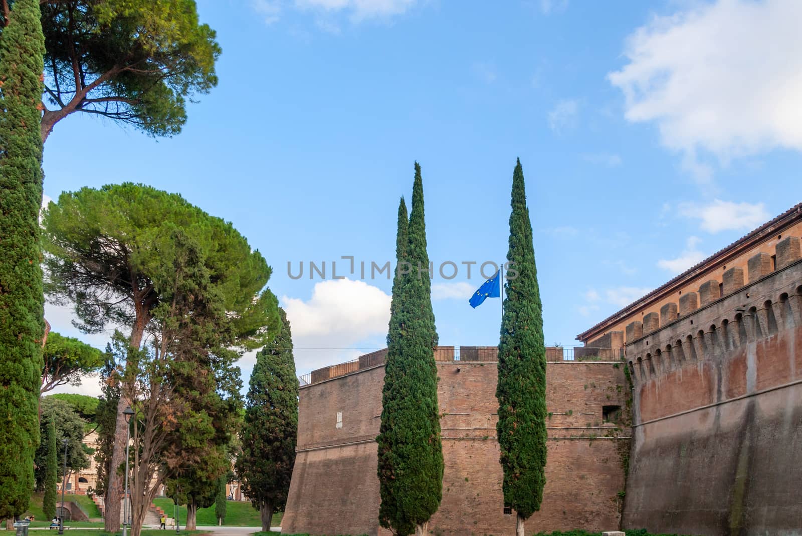 Fragment the Castel Sant'Angelo in Rome. The Mausoleum of Hadrian. by Zhukow