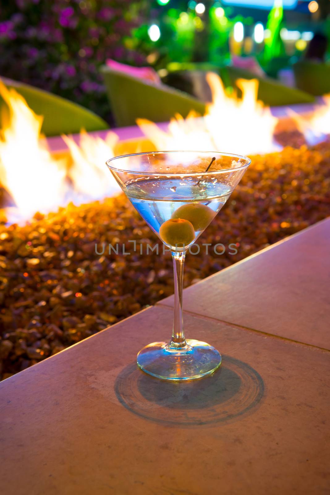 Martini By Gas Fire Pit by patrickstock