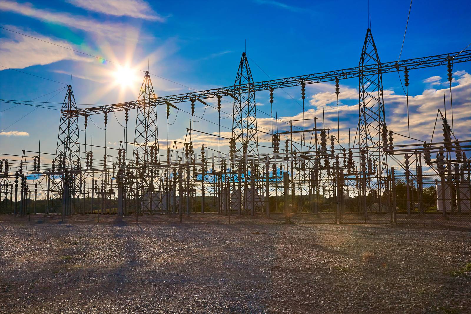 Electrical Substation Towers by patrickstock