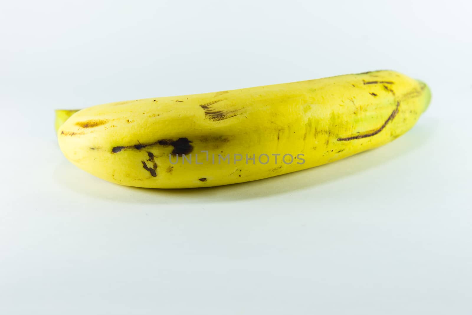 Banana on white background.