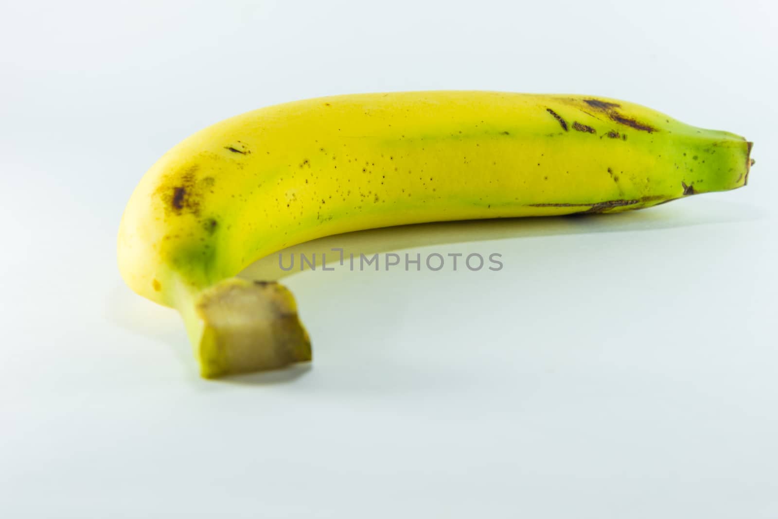 Banana on white background.