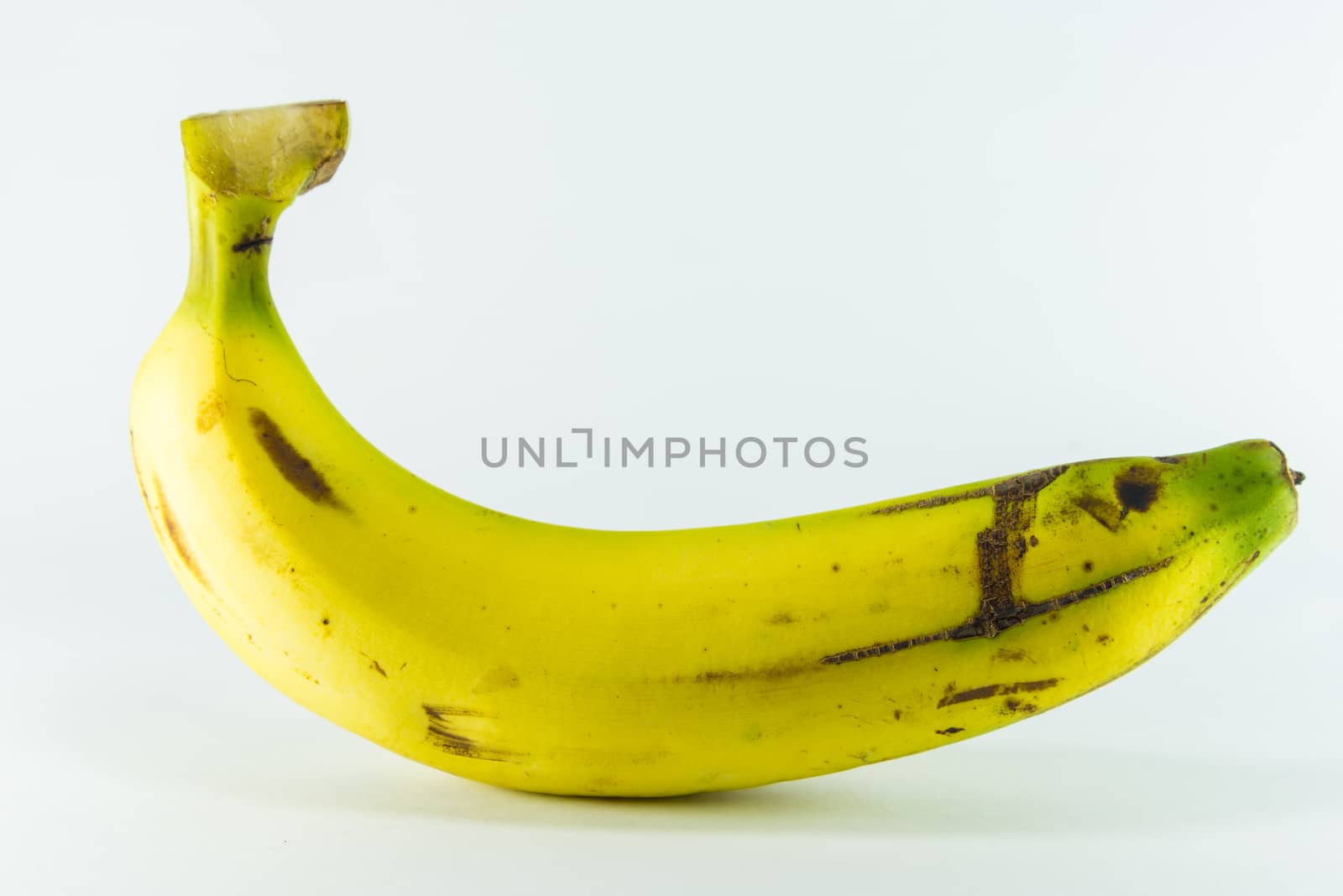 Banana on white background.