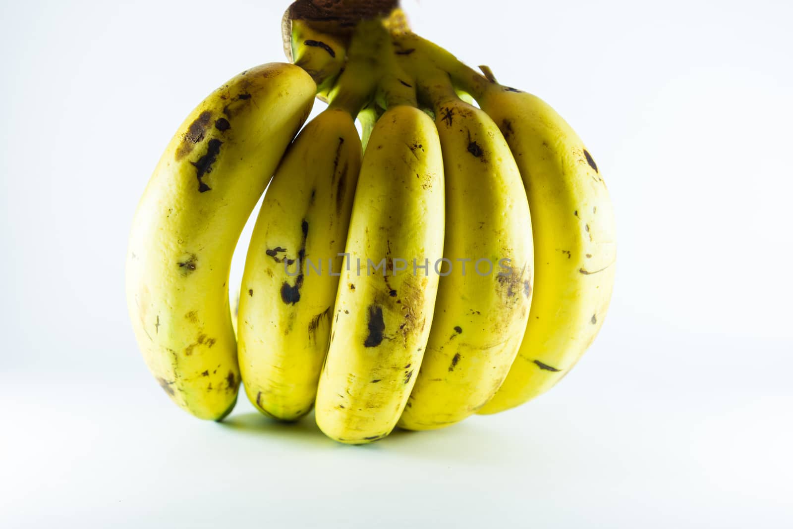 Banana on white background.