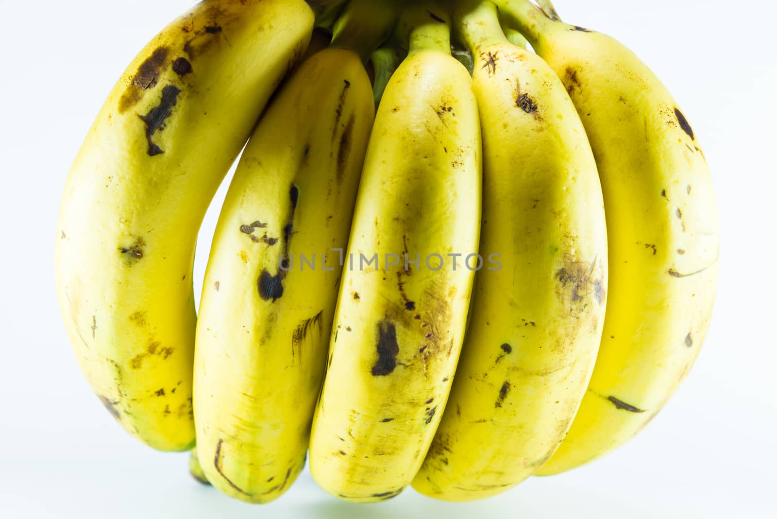 Banana on white background.