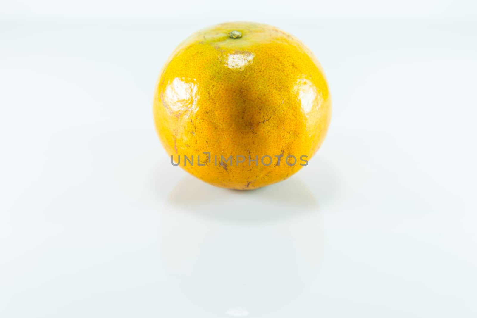 Orange on white background.