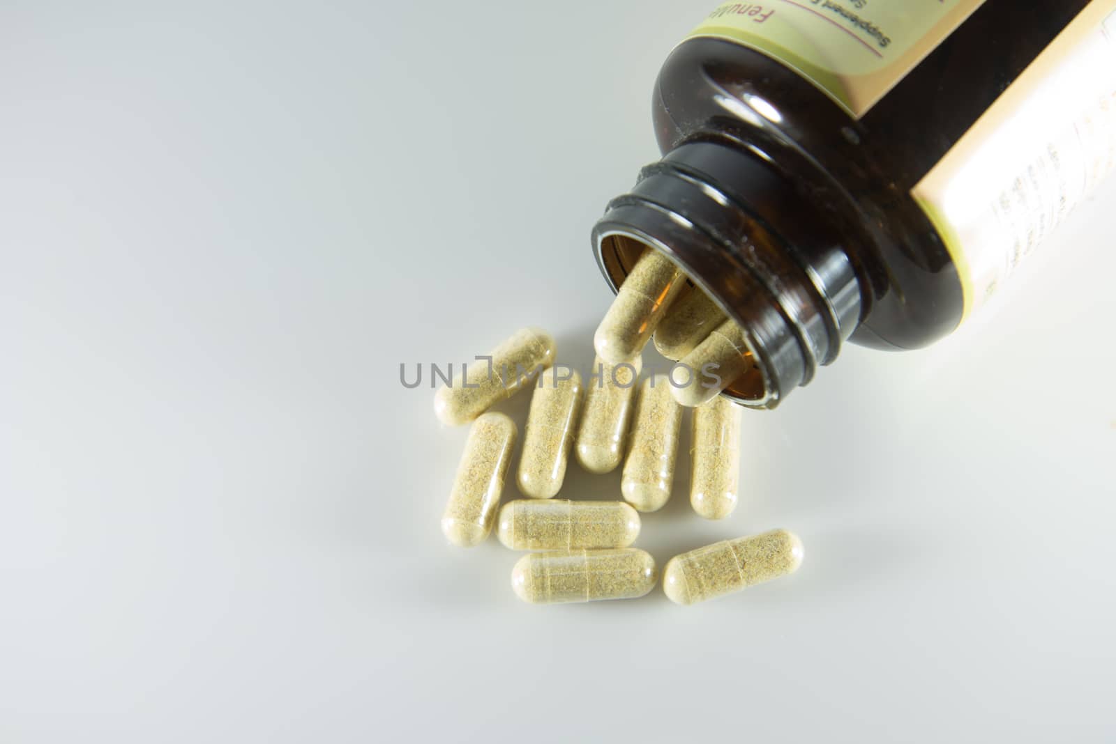 Many pills and tablets isolated on white background