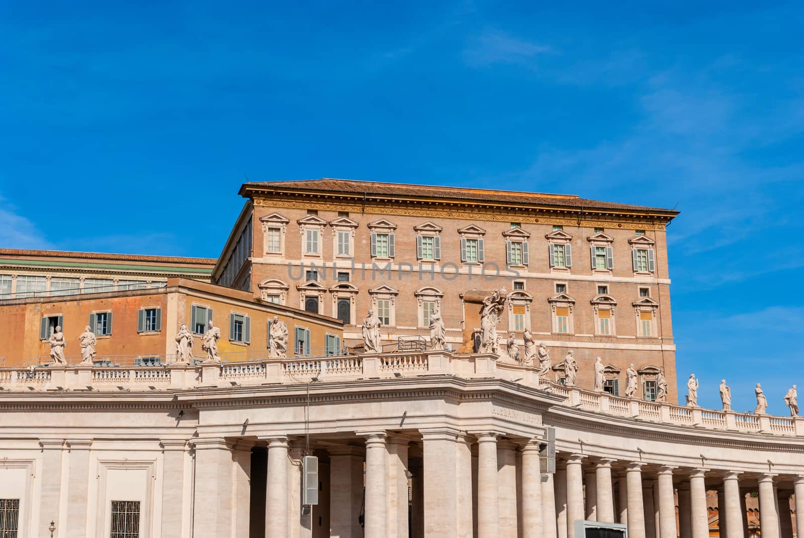 St Peter's Basilica on blue sky background. Vatican, by Zhukow