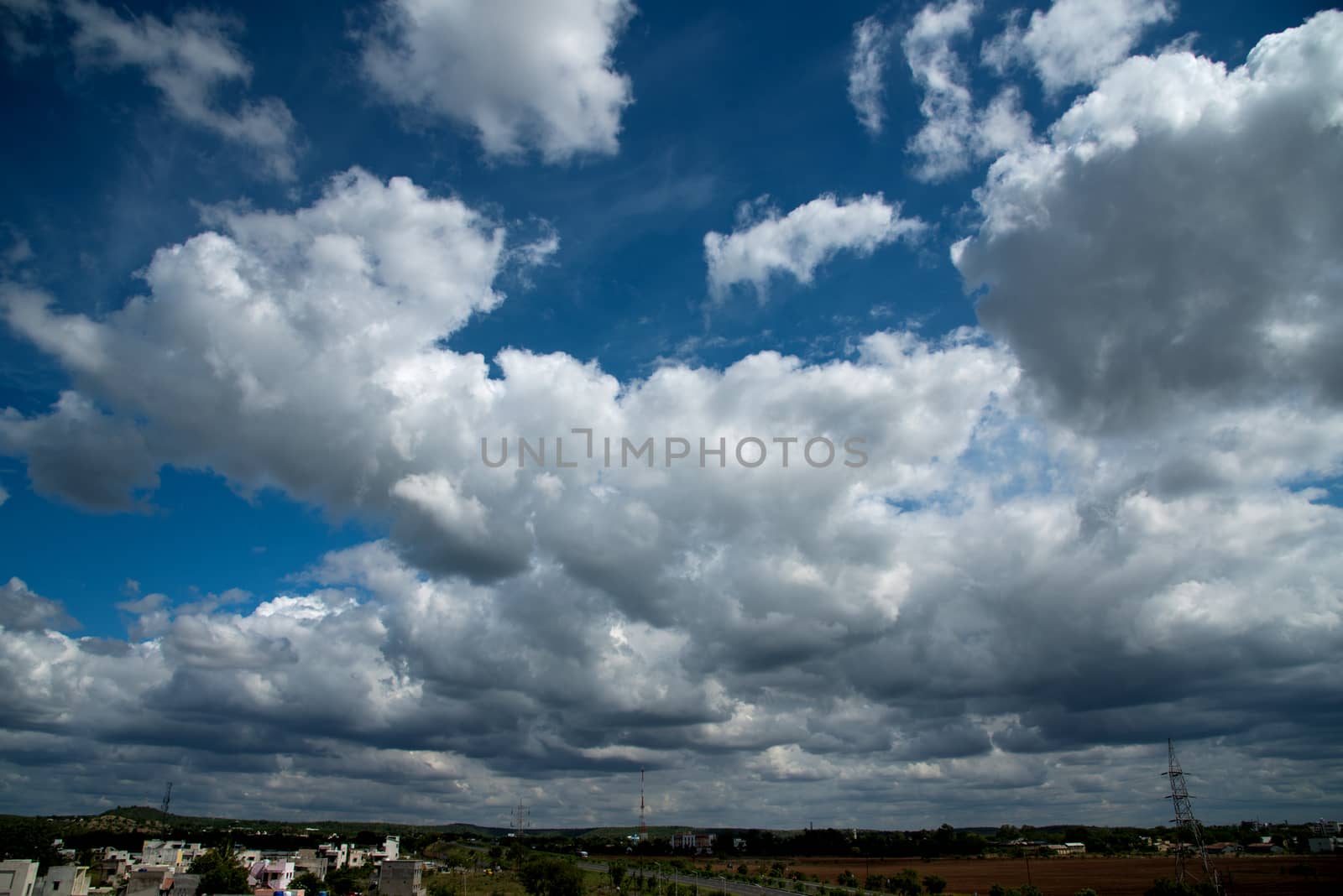 Beautiful sky background with clouds.