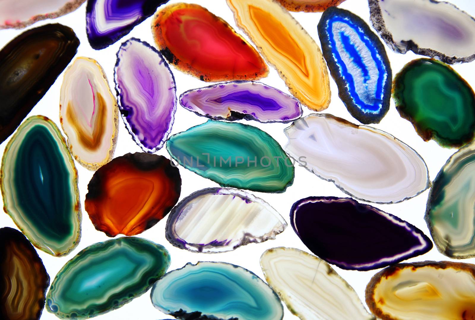 Colorful stones, agate slices by olga_zinovskaya