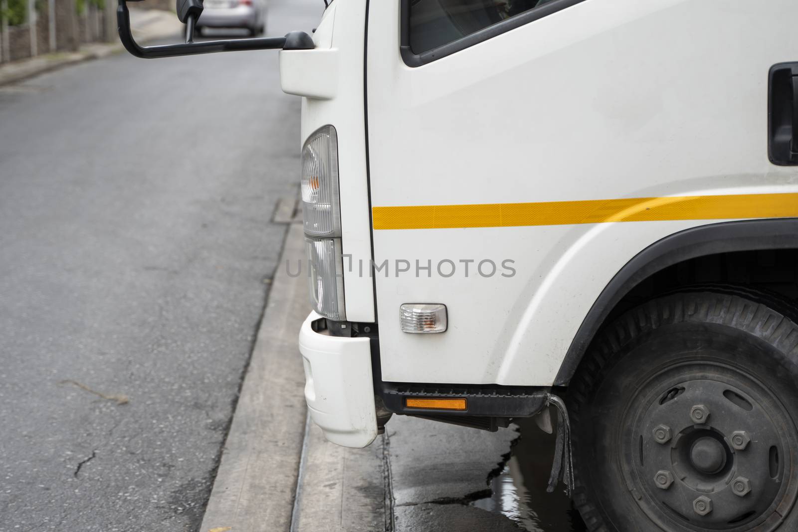 Details of White truck for delivery of goods and products. Transportation and Logistics. by vovsht