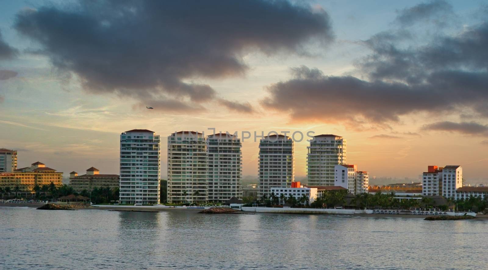 Coastal Condo Towers at Dawn by dbvirago