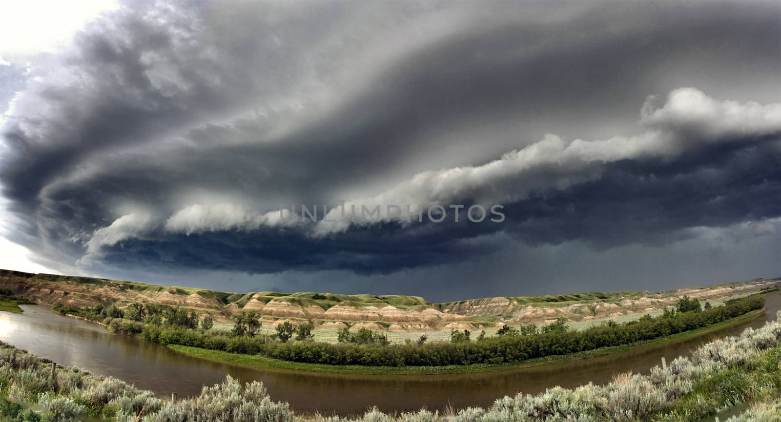 Prairie Storm Clouds Canada Saskatchewan Dramatic Summer