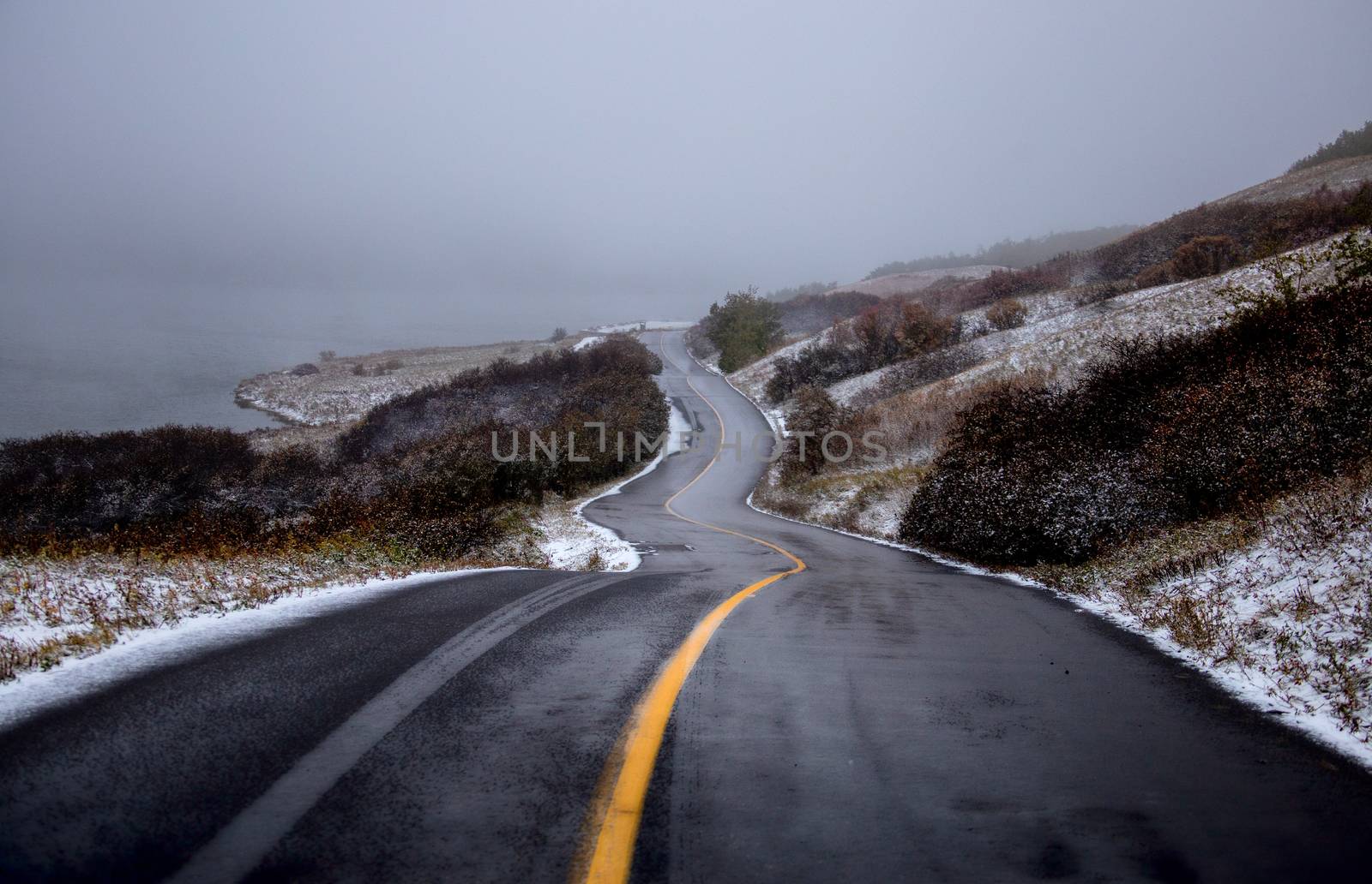 Road Cypress Hills Alberta Saskatchewan Canada Reesor Lake