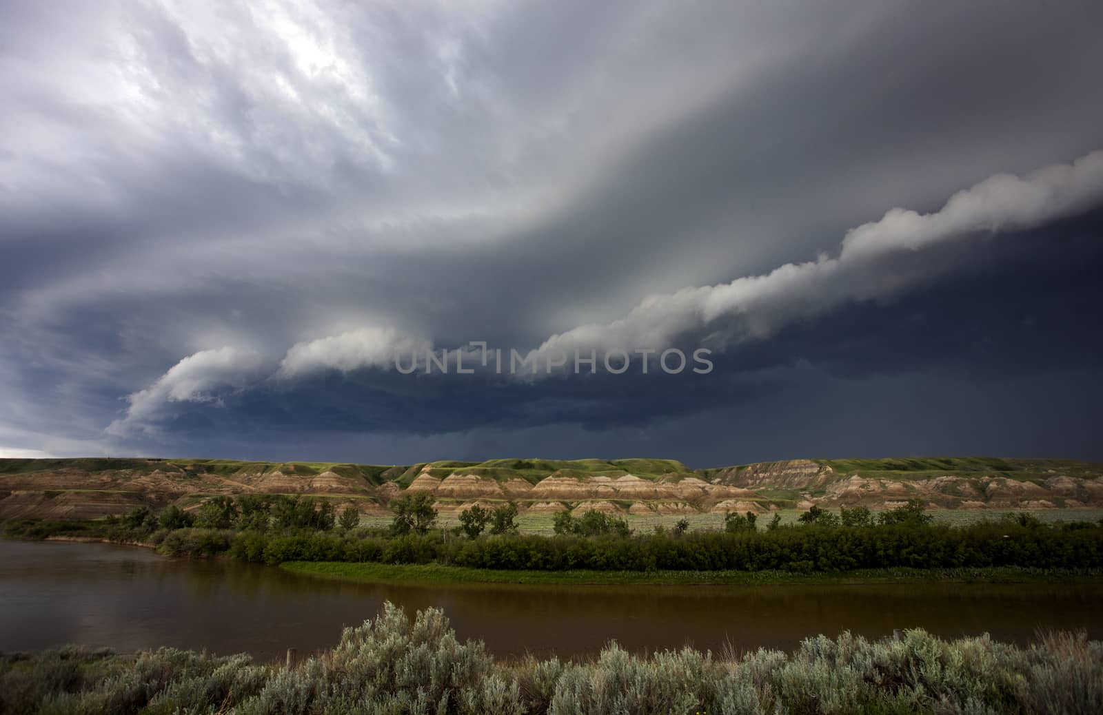 Prairie Storm Clouds Canada Saskatchewan Dramatic Summer