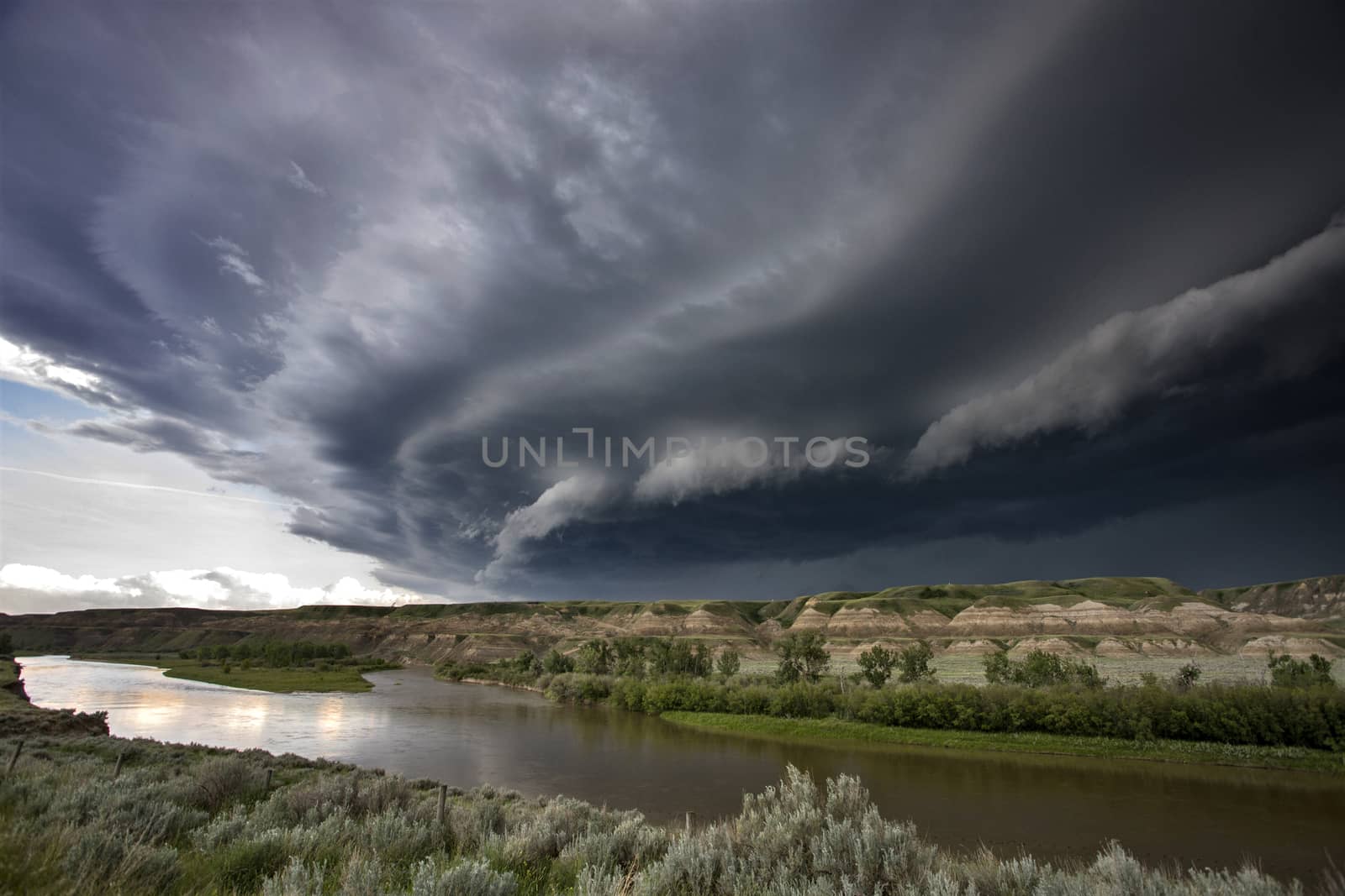 Prairie Storm Clouds Canada Saskatchewan Dramatic Summer