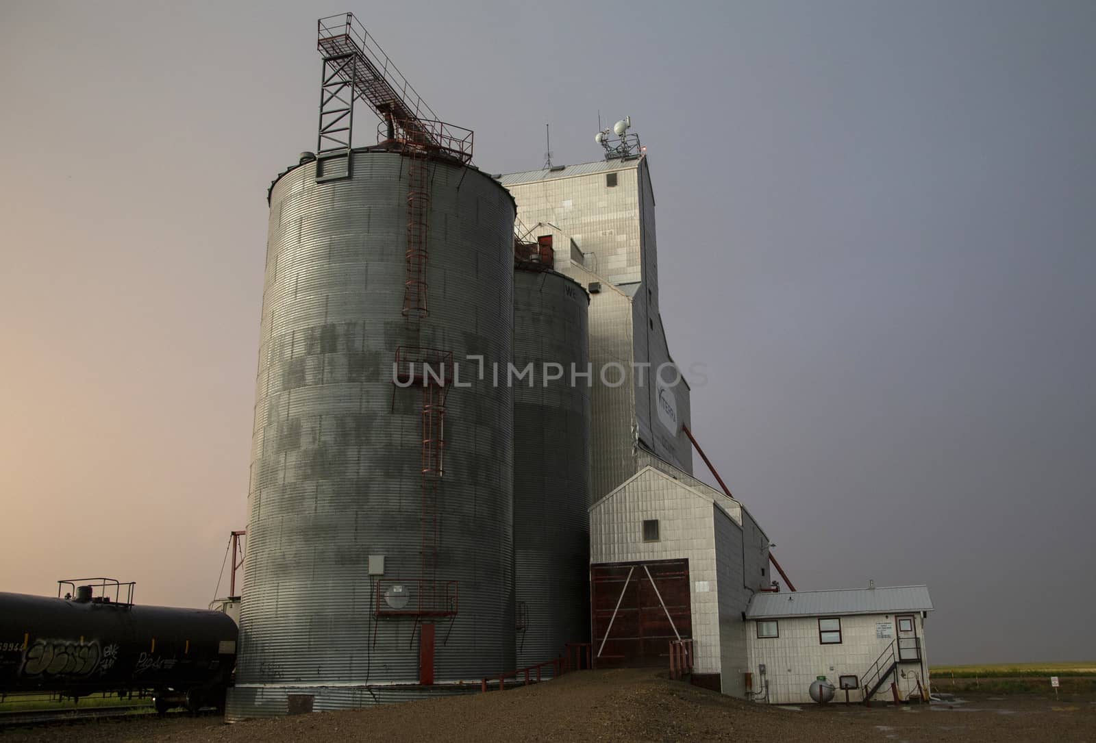 Prairie Storm Clouds Canada Saskatchewan Grain elevator