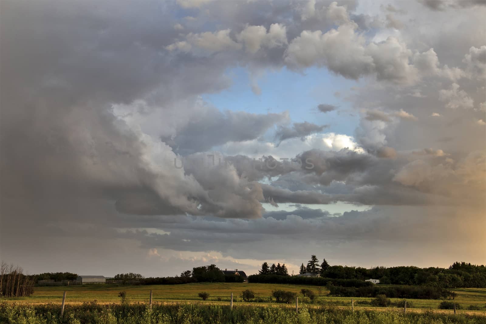 Prairie Storm Clouds Canada Saskatchewan Dramatic Summer