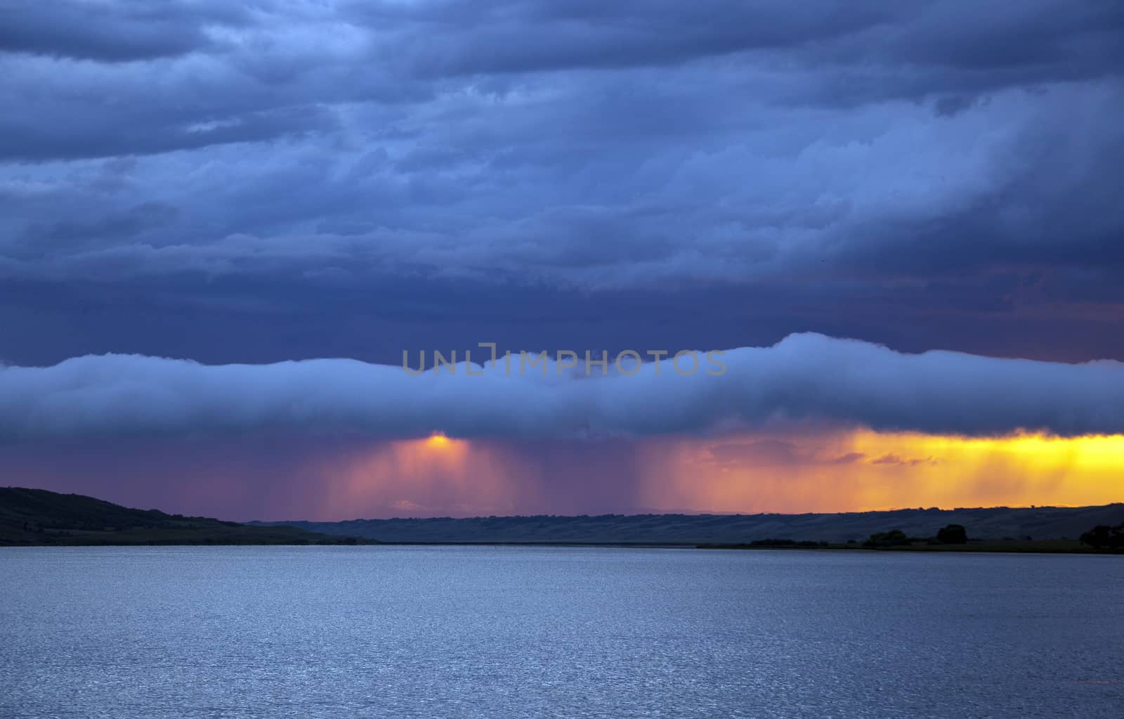 Prairie Storm Clouds Canada Saskatchewan Dramatic Sunset